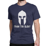 T-Shirt Spartiate Bleu Marine Train For Glory