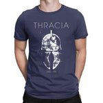 T-Shirt Spartiate Gladiateur Thrace Bleu Marine