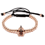 Bracelet Spartiate Charme Grec Or Rose