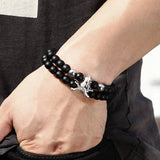 Bracelet Spartiate Casque Argent