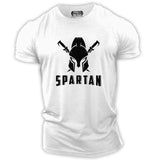 T-Shirt Spartiate Musculation Casque et Glaives