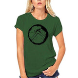 T-Shirt Spartiate Femme Vert Bouclier