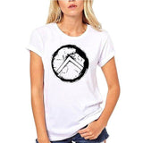 Tee-Shirt Spartiate Femme Blanc Bouclier Hoplite