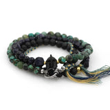 Bracelet Spartiate Perles Malachite