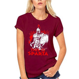 Tee-Shirt Spartiate Femme Bordeaux This Is Sparta