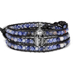 Bracelet Spartiate <br> Perles d'Azur