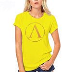 Tee-Shirt Spartiate Jaune Bouclier De Sparte