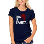 T-Shirt Spartiate Femme Bleu Marine C'est Sparte