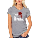 Tee-Shirt Spartiate Femme Gris C'est Sparte