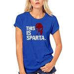 T-Shirt Spartiate Femme Bleu C'est Sparte