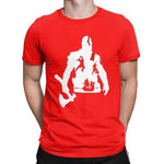 T-Shirt Spartiate Rouge Kratos Et Atreus