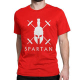 T-Shirt Spartiate Rouge Haltères Croisés