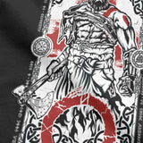 T-Shirt Spartiate Kratos Fantôme de la Guerre Noir-3