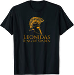 T-Shirt Spartiate Noir Leonidas King of Sparta
