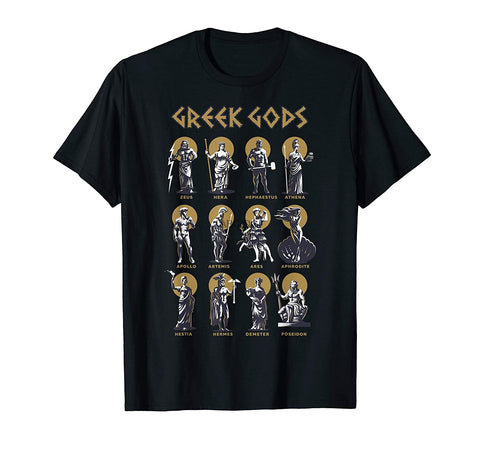 T-Shirt Mythologie Grecque Les Dieux