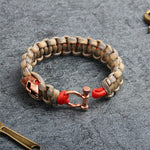 Bracelet Spartiate<br>Survivant des Thermopyles (cuivre)